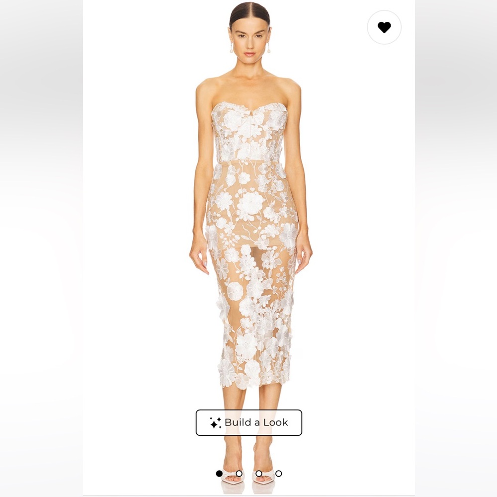 BRONX AND BANCO JASMINE MIDI DRESS WHITE & FLORAL